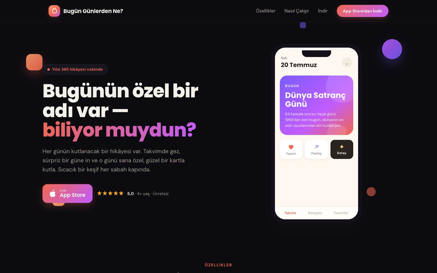 Mobil Uygulama için hazırladığımız örnek web sitesi tasarımı