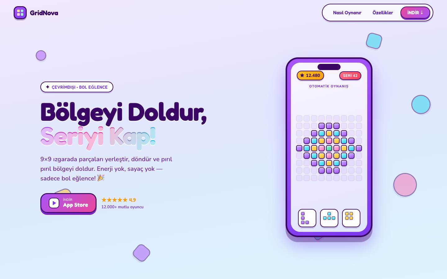 Oyun Stüdyosu için hazırladığımız örnek web sitesi tasarımı
